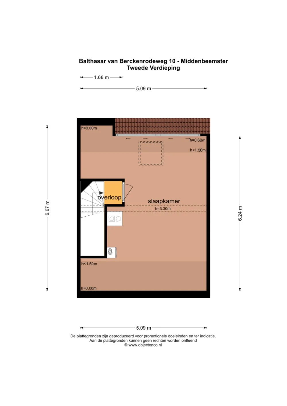 Plattegrond Balthasar van Berckenrodeweg 10 - Plattegrond 3