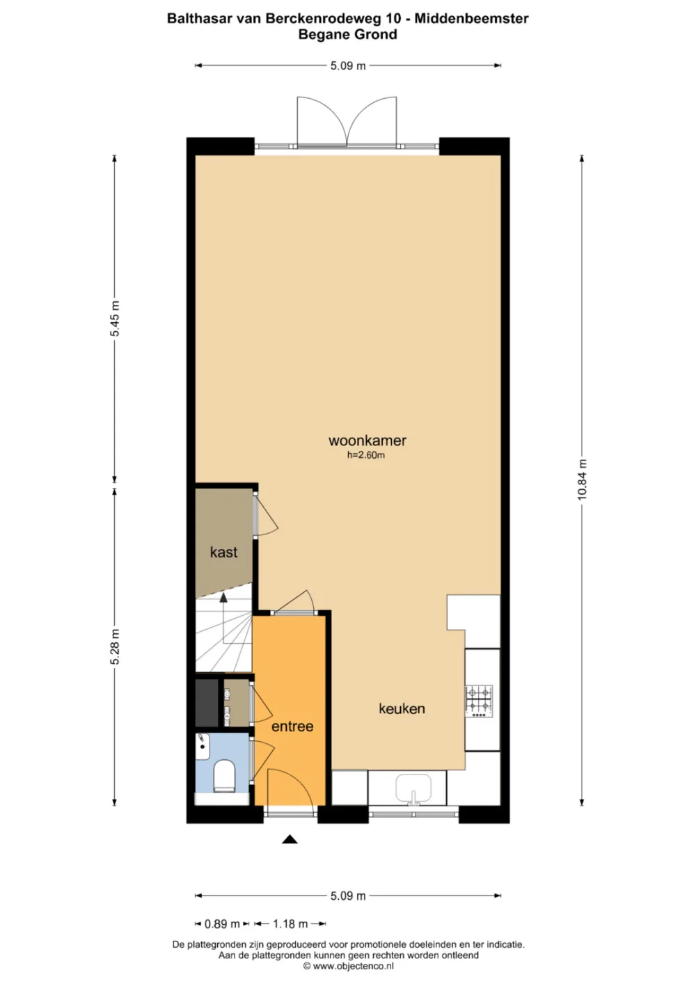 Plattegrond Balthasar van Berckenrodeweg 10 - Plattegrond 1