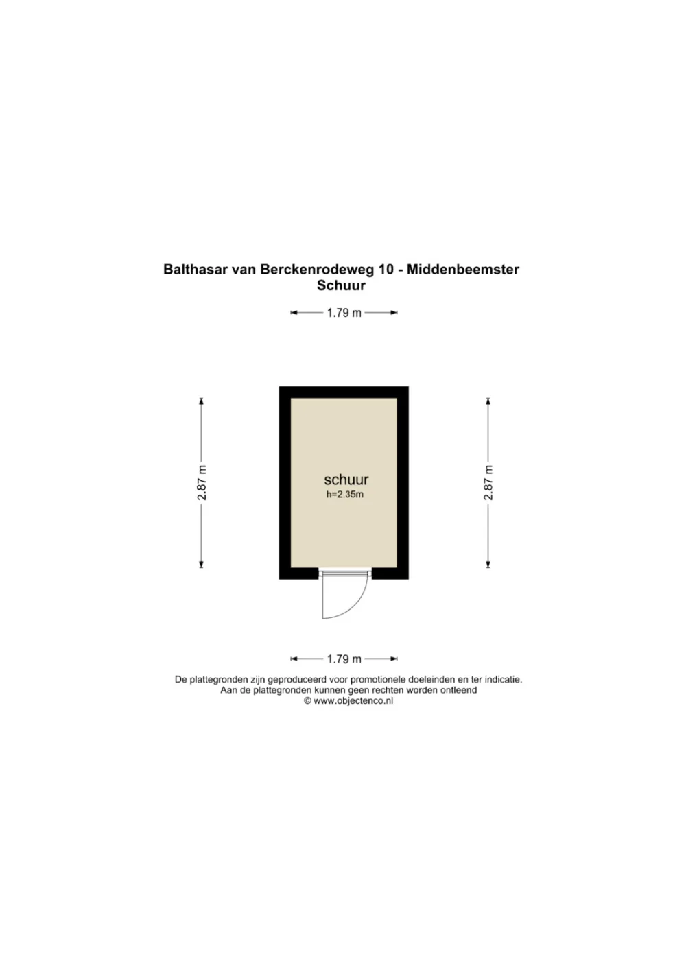 Plattegrond Balthasar van Berckenrodeweg 10 - Plattegrond 4