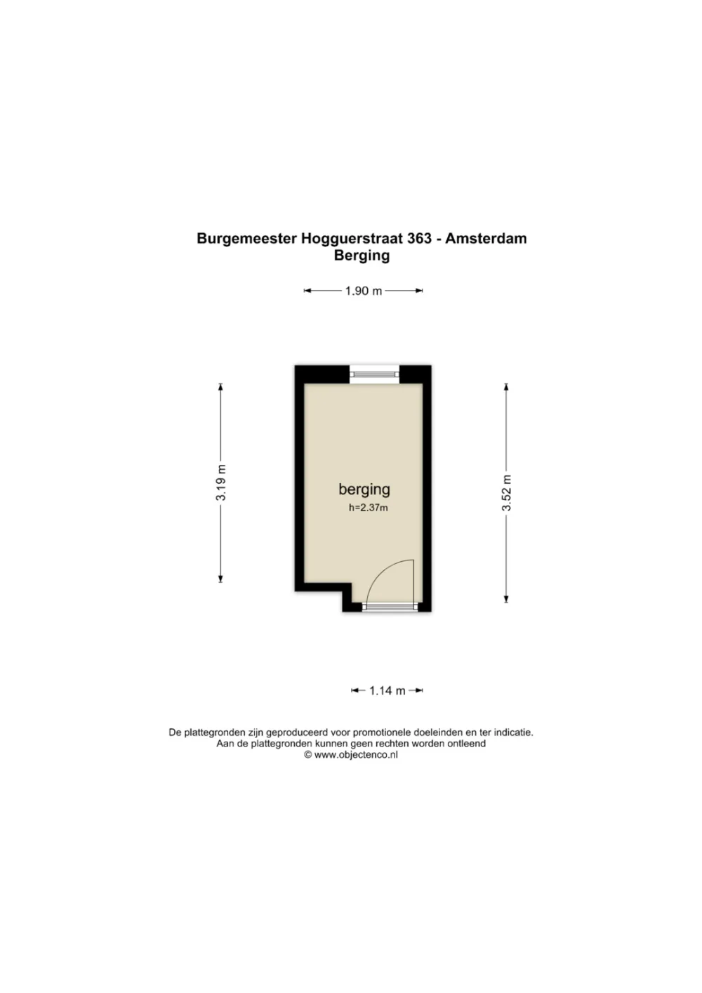 Plattegrond Burgemeester Hogguerstraat 363 - Plattegrond 2