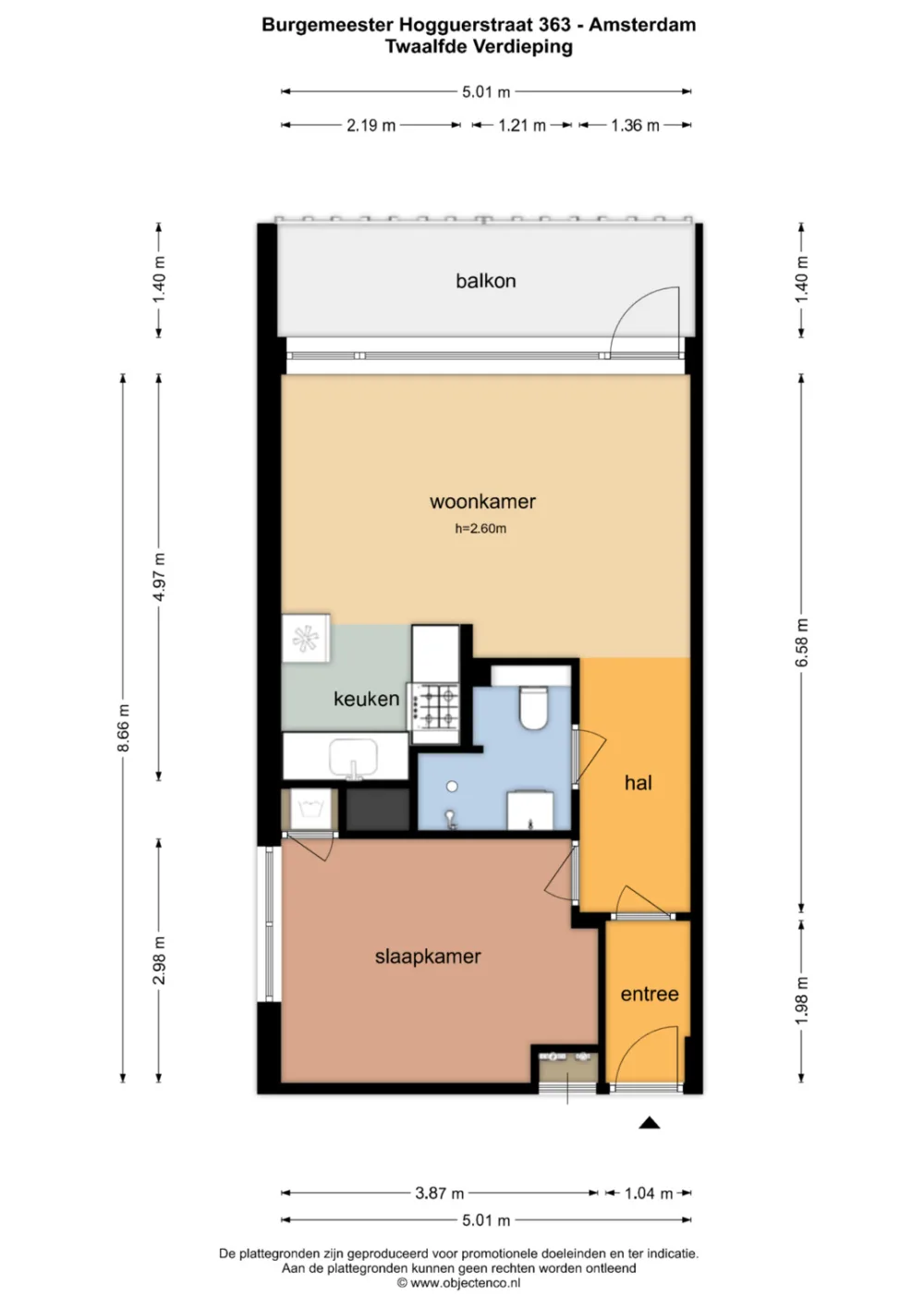 Plattegrond Burgemeester Hogguerstraat 363 - Plattegrond 1