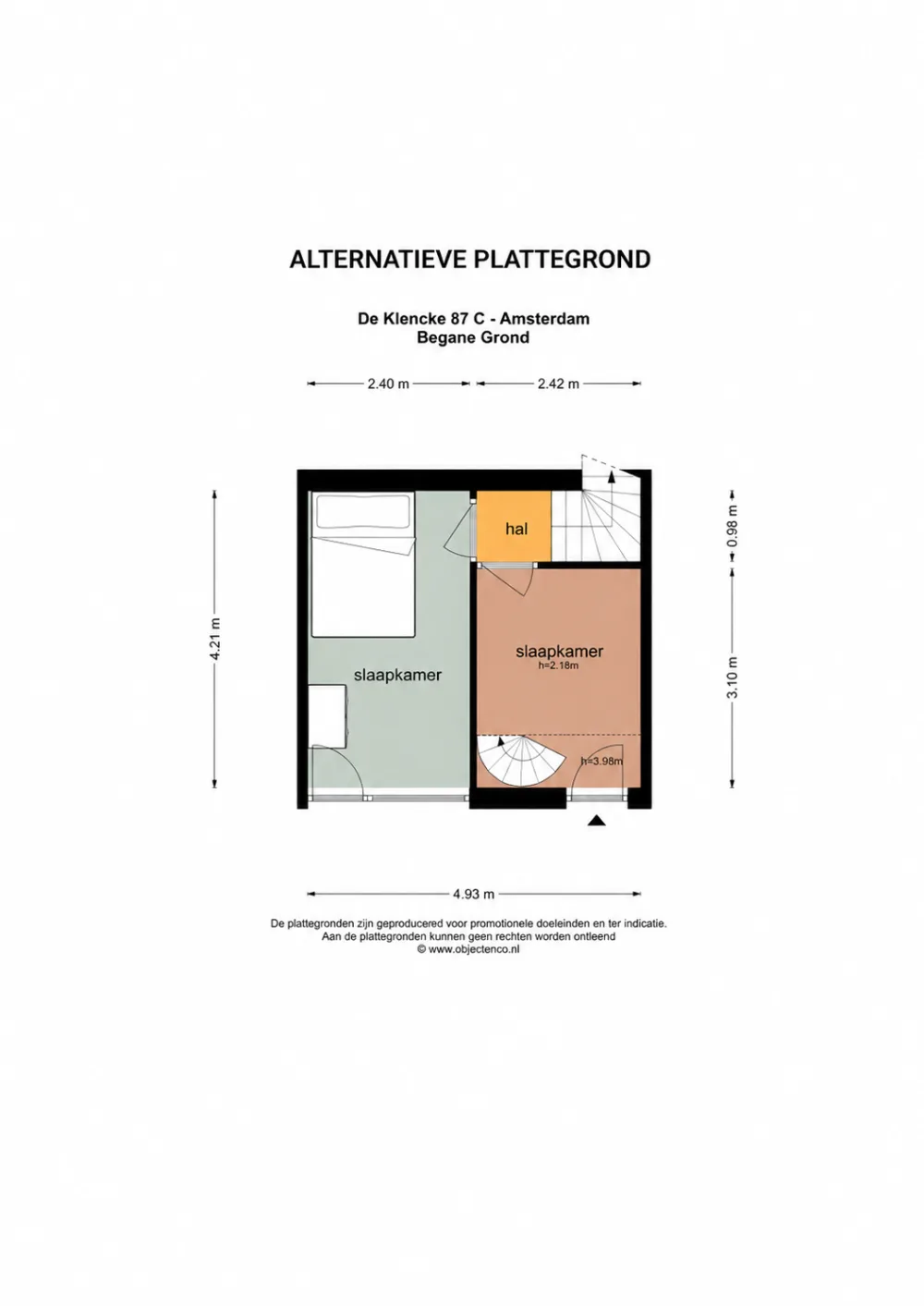 Plattegrond De Klencke 87-C - Plattegrond 3