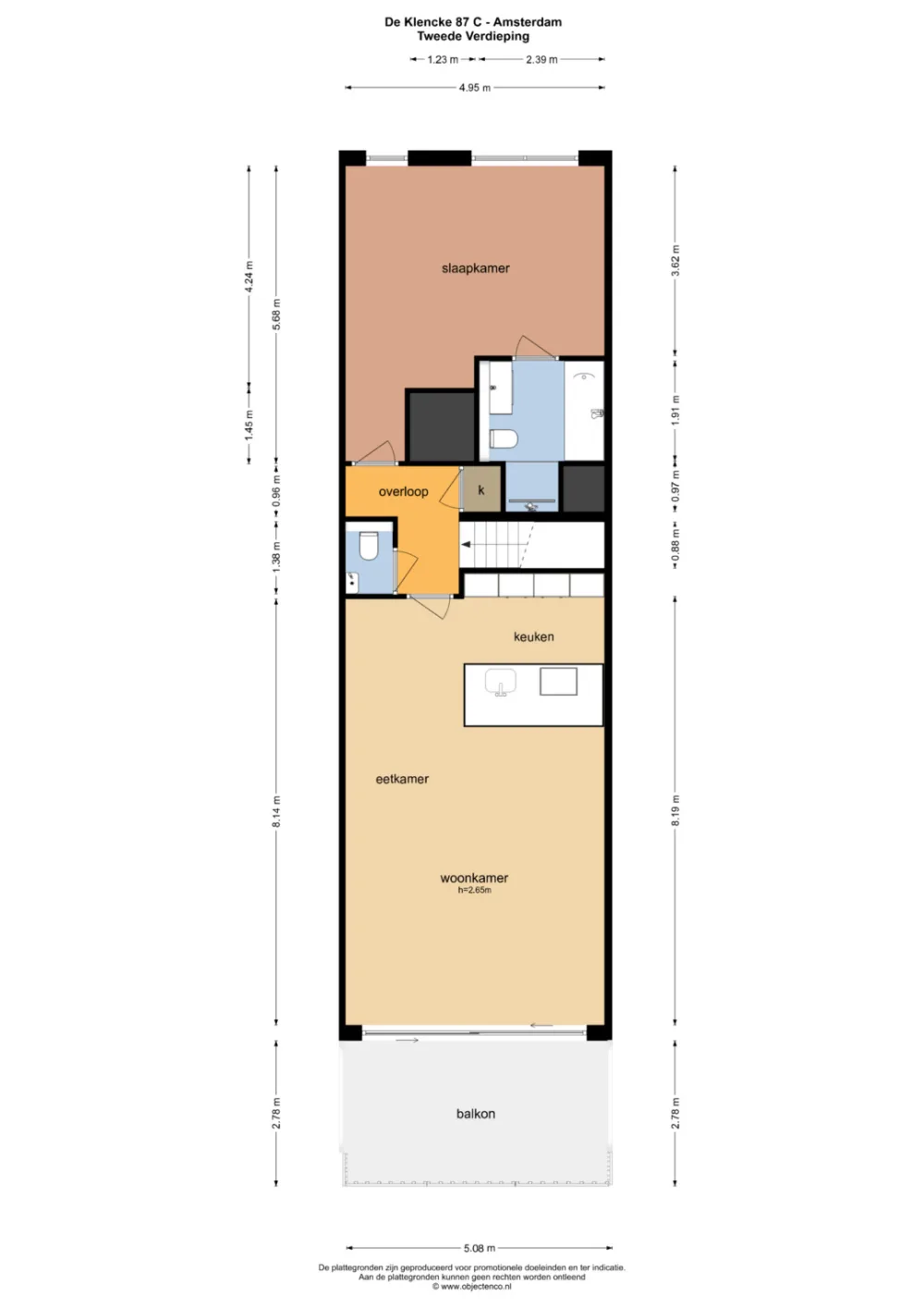 Plattegrond De Klencke 87-C - Plattegrond 1