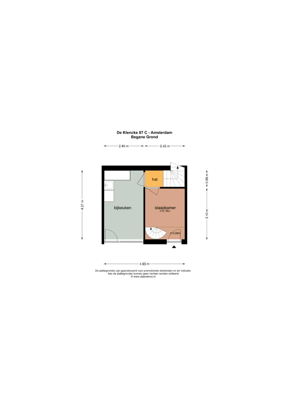 Plattegrond De Klencke 87-C - Plattegrond 2
