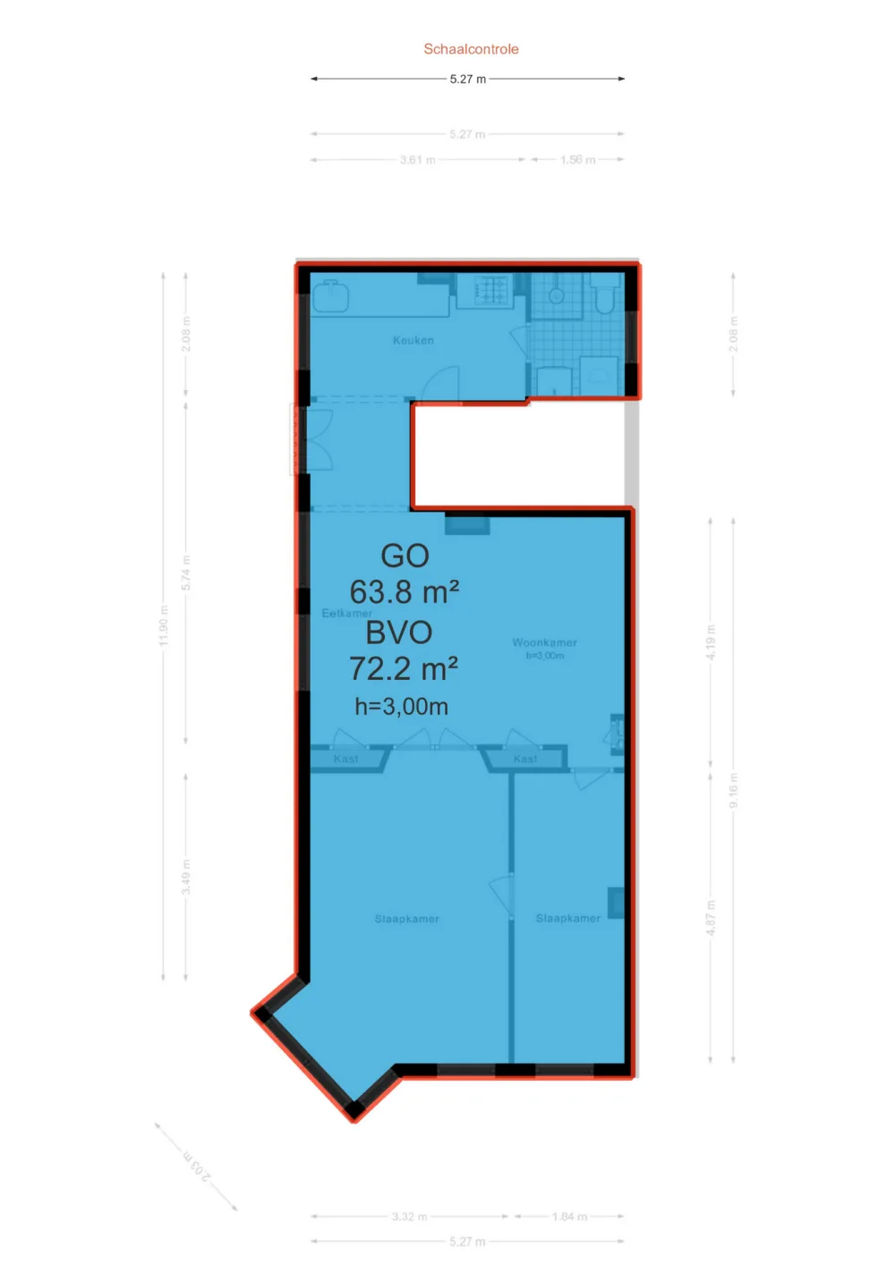 Plattegrond Eerste Helmersstraat 108-1 - Plattegrond 2