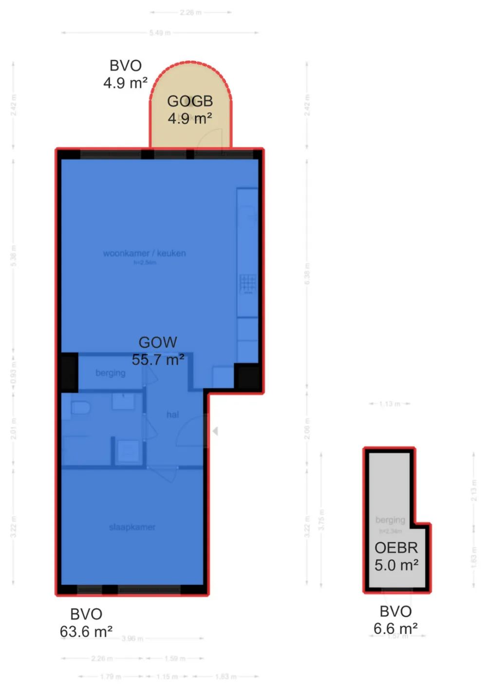 Plattegrond Eerste Oosterparkstraat 107-E - Plattegrond 3