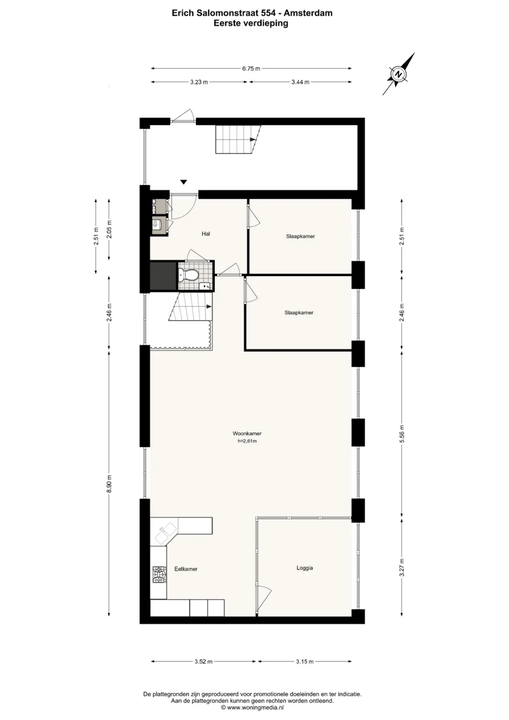 Plattegrond Erich Salomonstraat 554 - Plattegrond 2