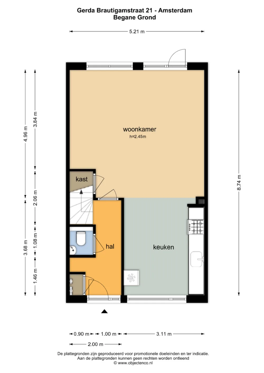 Plattegrond Gerda Brautigamstraat 21 - Plattegrond 1