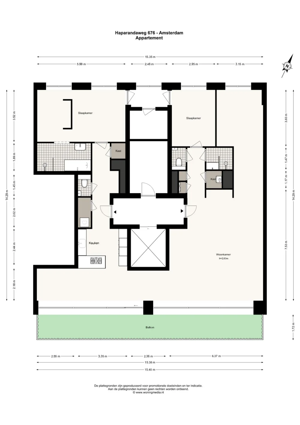 Plattegrond Haparandaweg 676 - Plattegrond 1