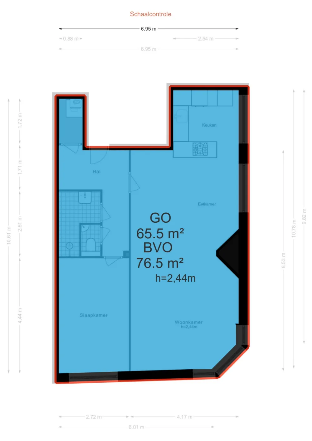 Plattegrond Henrick de Keijserstraat 15-1 - Plattegrond 4