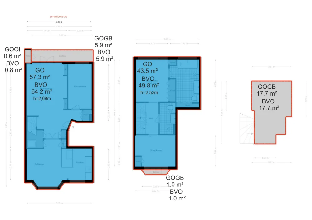 Floor plan Kribbestraat 52-2 - Floor plan 4