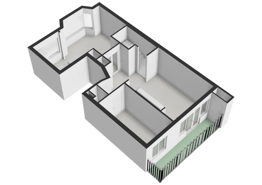 Floor plan Kribbestraat 52-2 - Floor plan 5