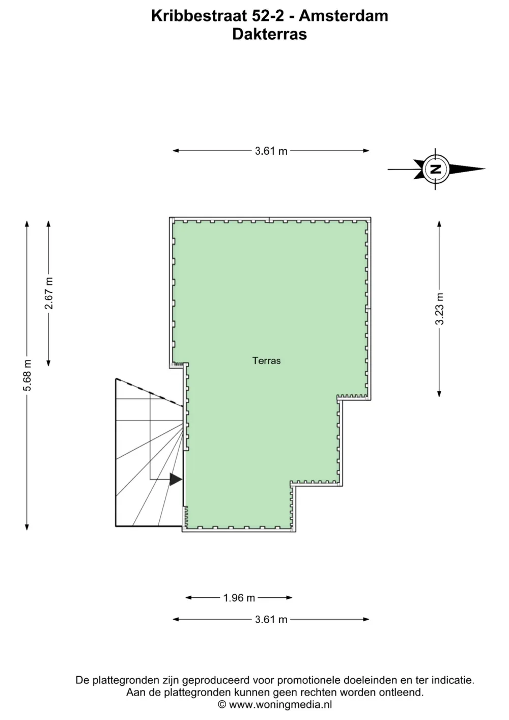 Floor plan Kribbestraat 52-2 - Floor plan 3