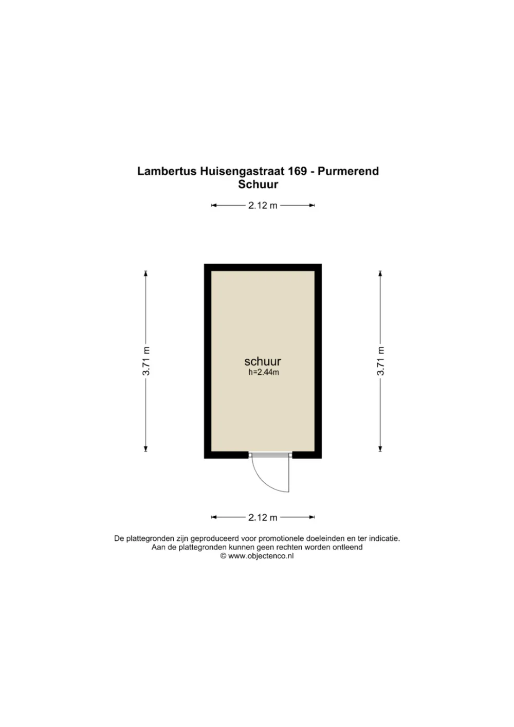 Plattegrond Lambertus Huisengastraat 169 - Plattegrond 10
