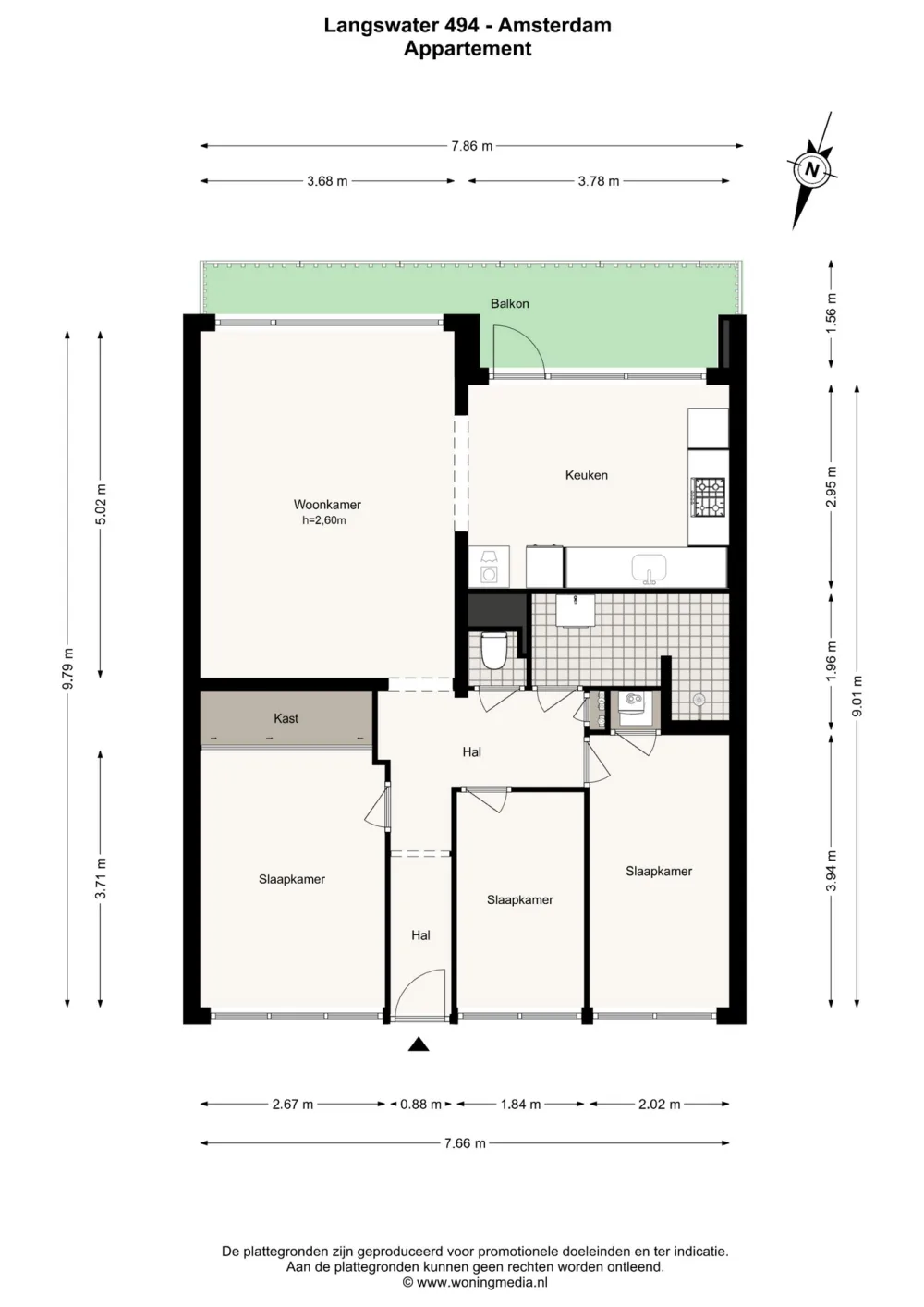 Plattegrond Langswater 494 - Plattegrond 1