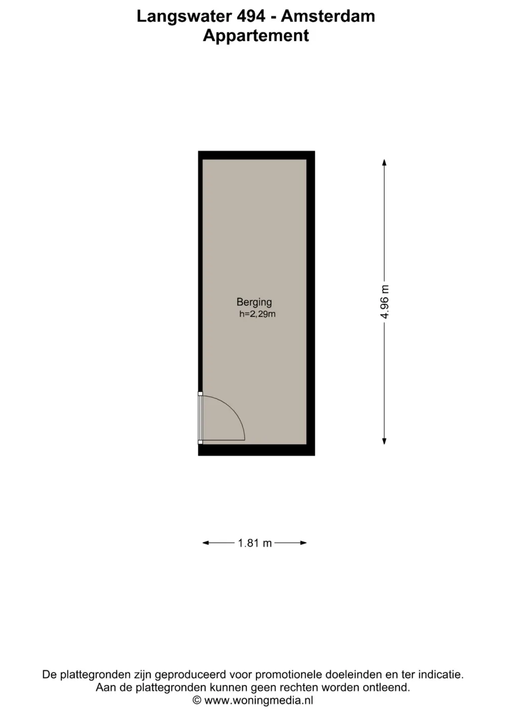Plattegrond Langswater 494 - Plattegrond 2