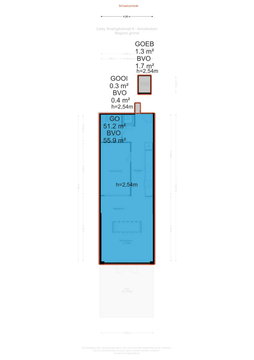 Plattegrond Lizzy Ansinghstraat 8 - Plattegrond 2