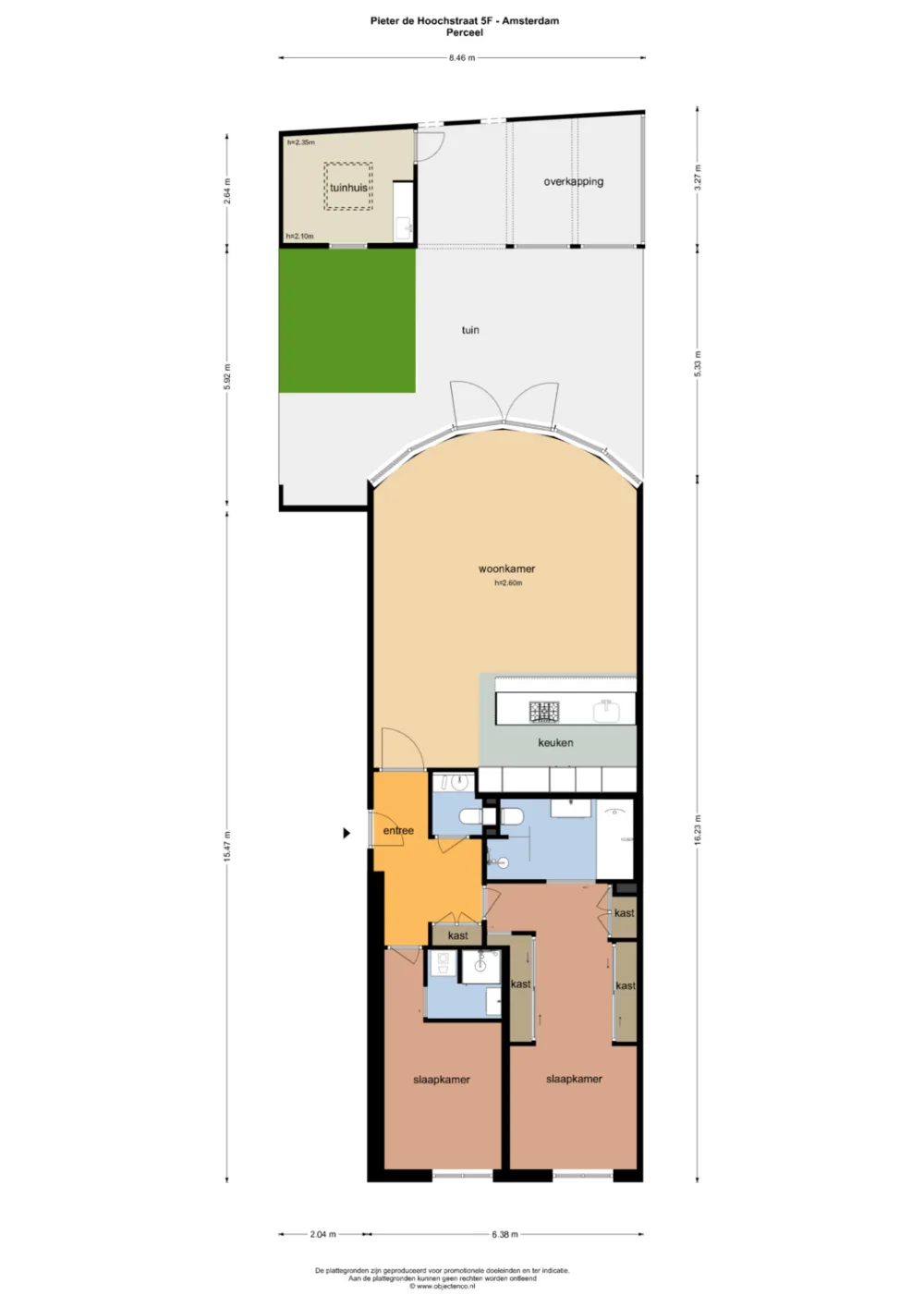 Plattegrond Pieter de Hoochstraat 5-F - Plattegrond 1