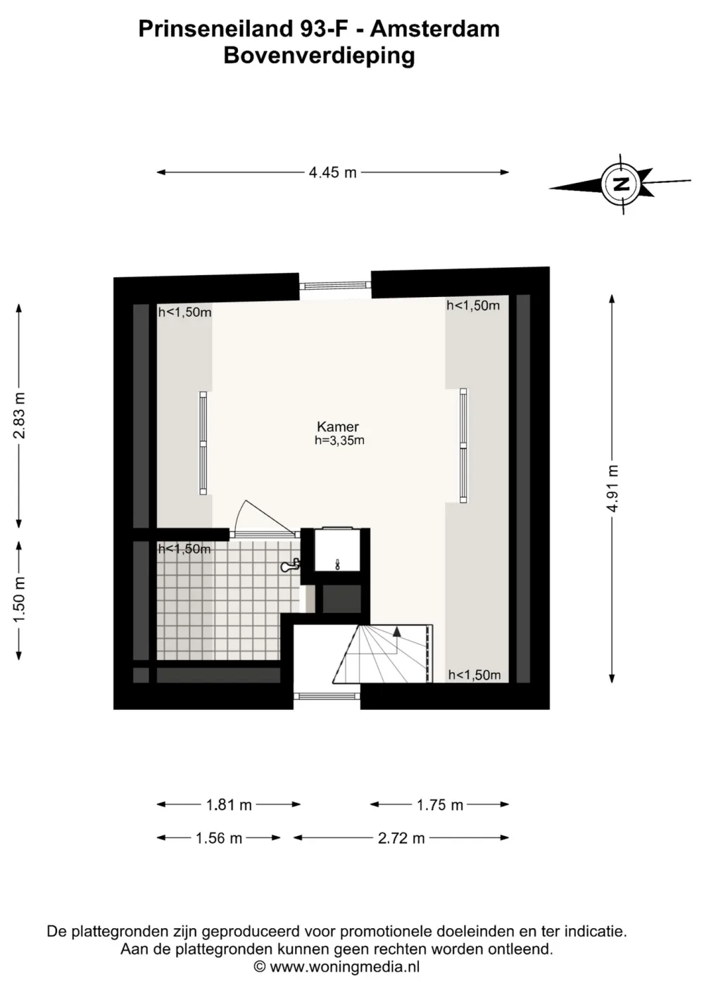 Plattegrond Prinseneiland 93-F - Plattegrond 2