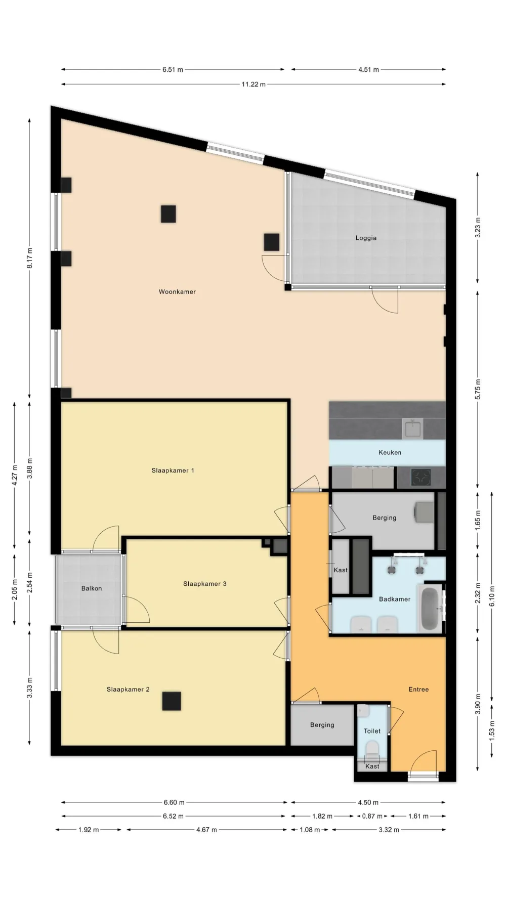 Plattegrond Radarweg 264 - Plattegrond 1
