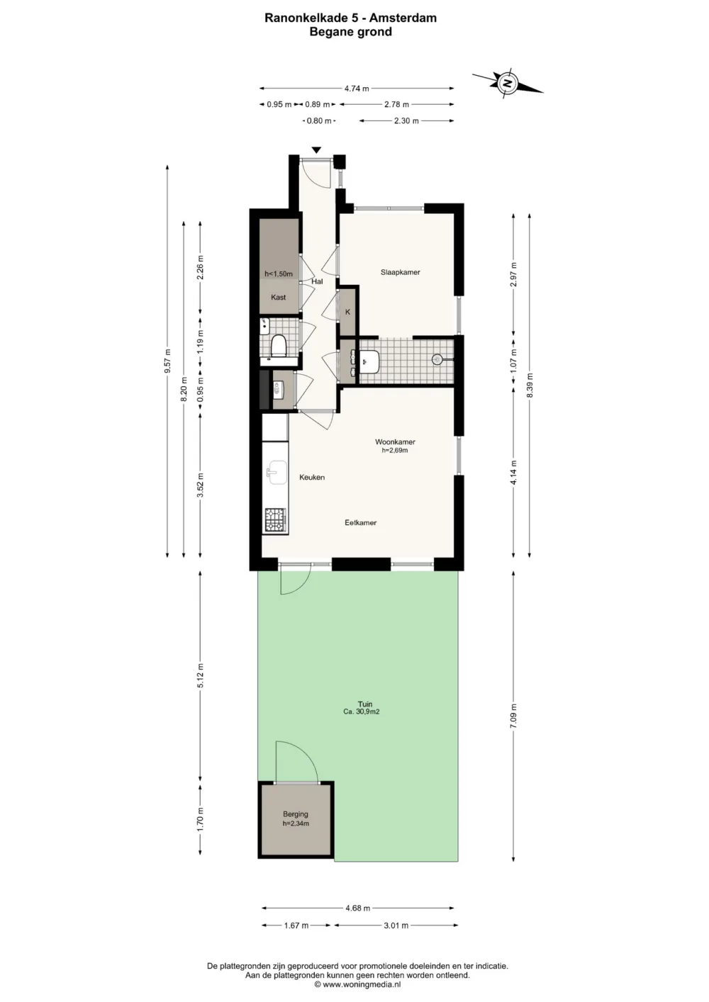 Floor plan Ranonkelkade 5-B - Floor plan 1