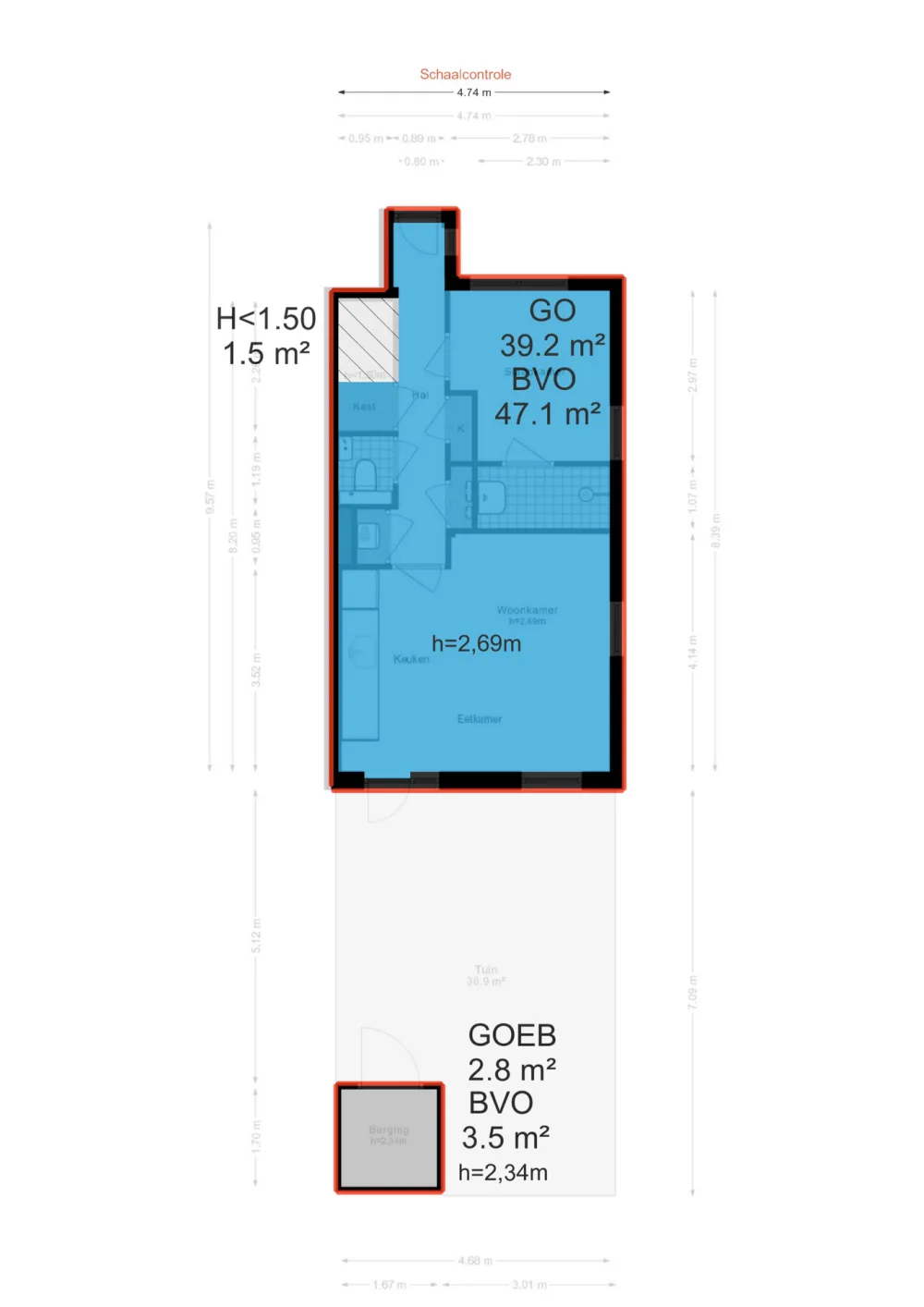 Floor plan Ranonkelkade 5-B - Floor plan 2