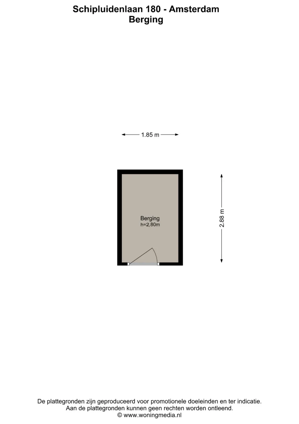 Plattegrond Schipluidenlaan 180 - Plattegrond 2