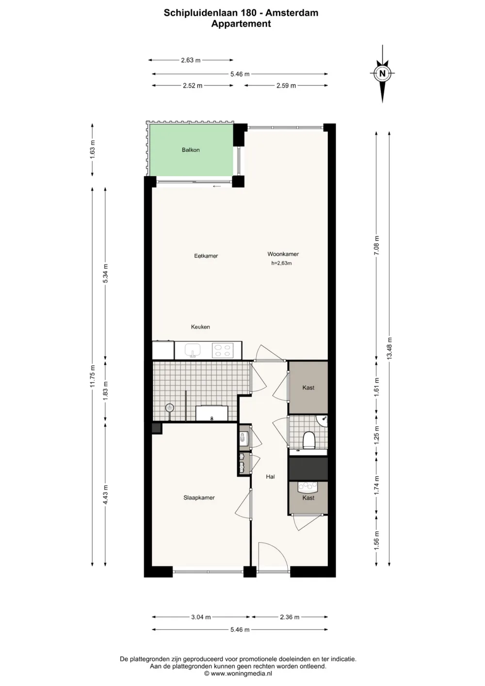 Plattegrond Schipluidenlaan 180 - Plattegrond 1