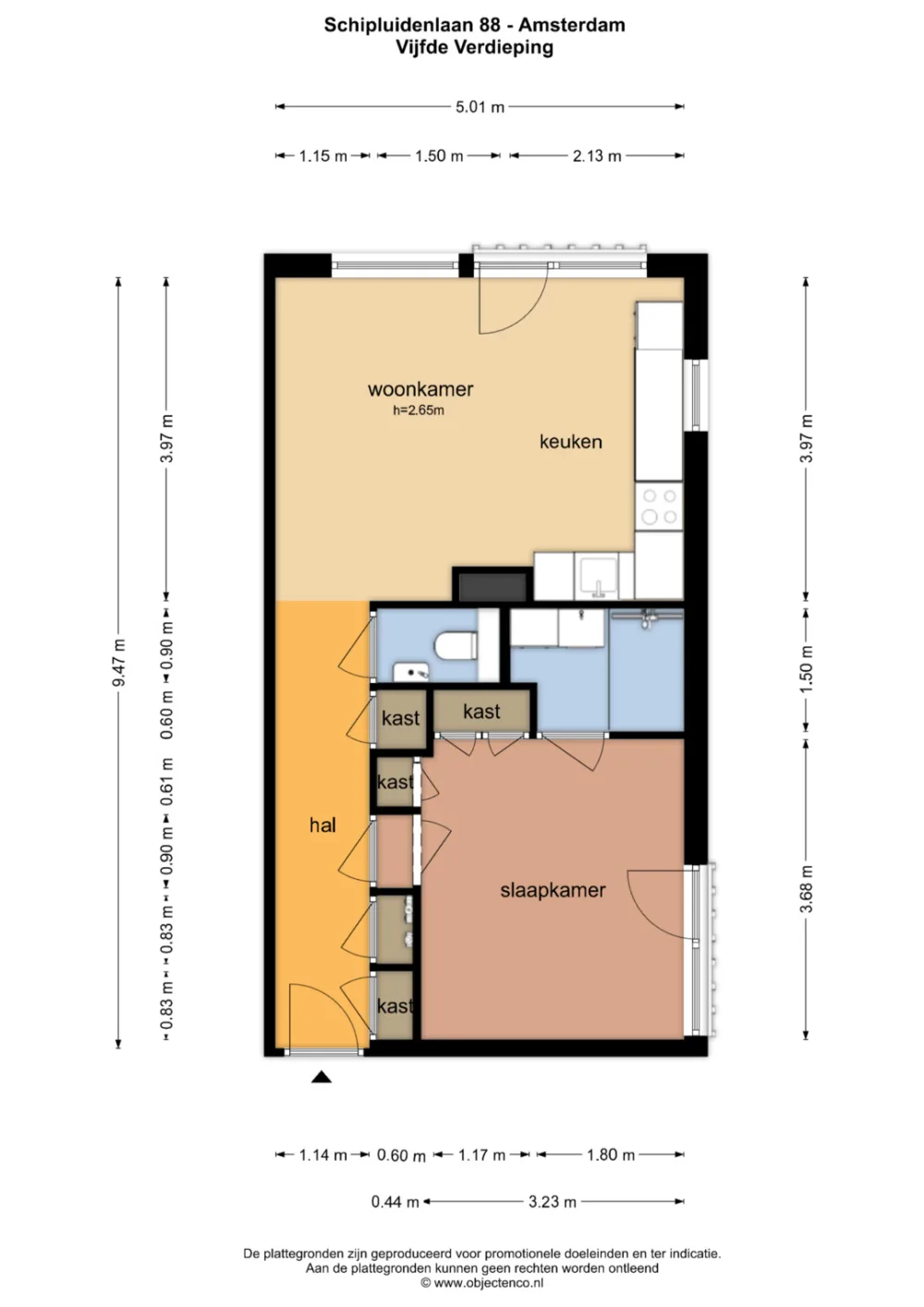 Plattegrond Schipluidenlaan 88 - Plattegrond 1
