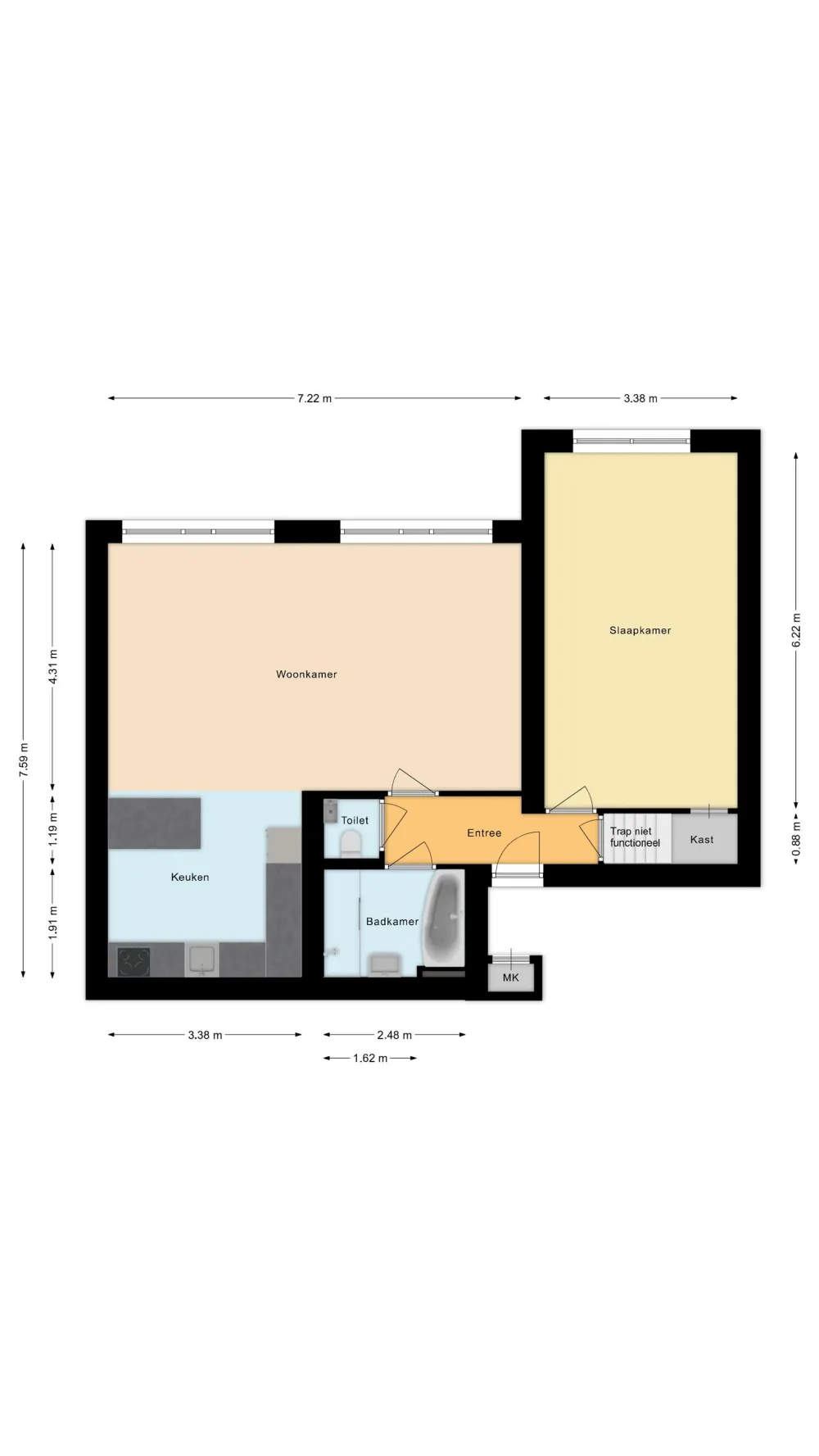 Plattegrond Silodam 129-A - Plattegrond 1