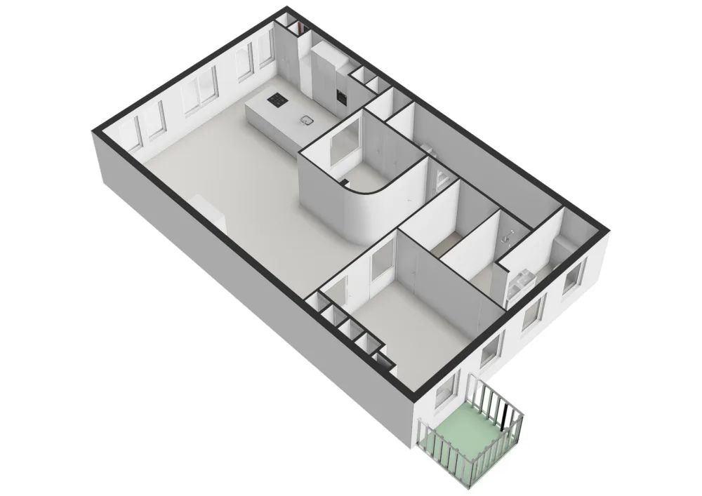 Plattegrond Sint Willibrordusstraat 16-C - Plattegrond 2