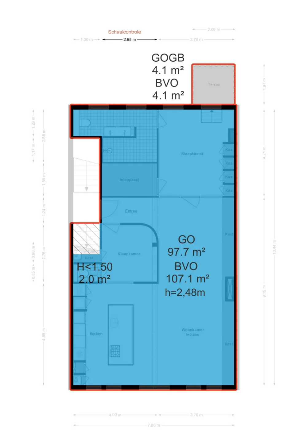 Plattegrond Sint Willibrordusstraat 16-C - Plattegrond 4