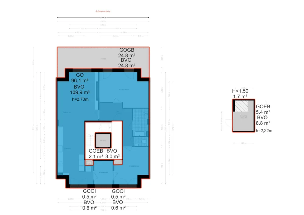 Plattegrond Troelstralaan 269-B - Plattegrond 3