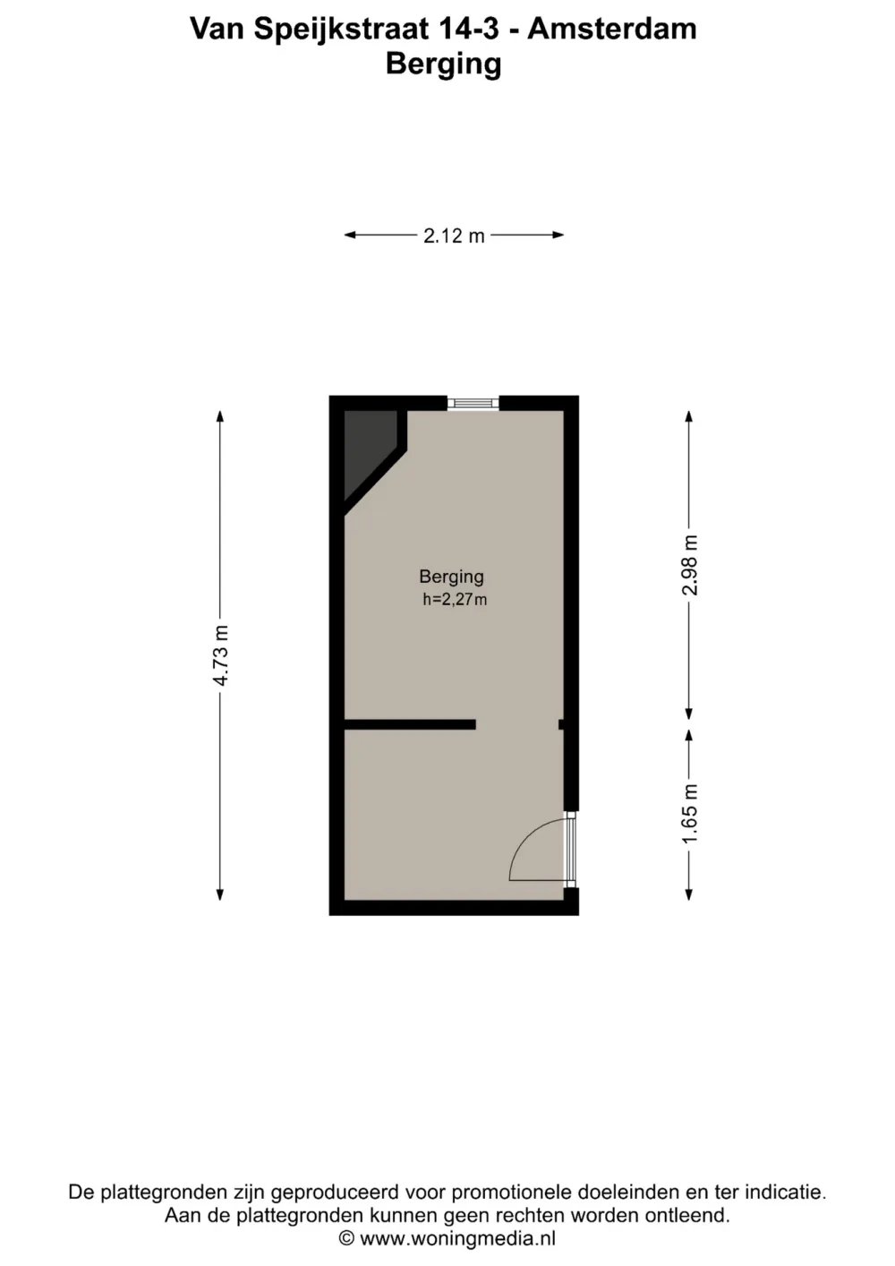 Plattegrond Van Speijkstraat 14-3 - Plattegrond 4