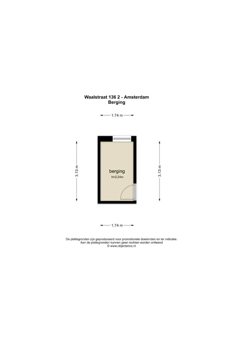 Plattegrond Waalstraat 136-2 - Plattegrond 3