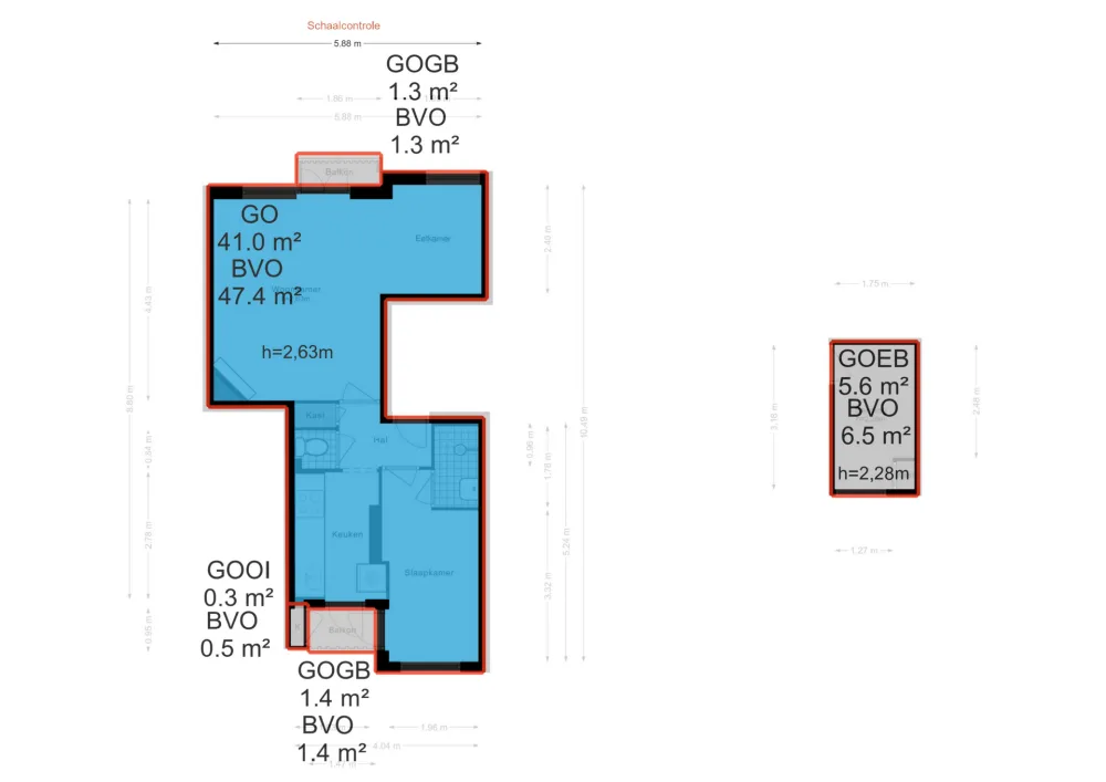Plattegrond Waalstraat 156-2 - Plattegrond 3