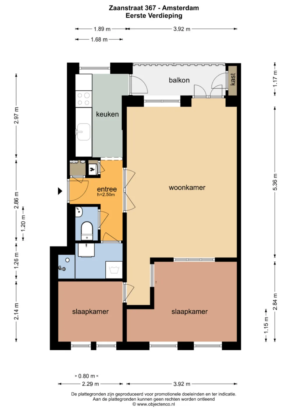 Plattegrond Zaanstraat 367 - Plattegrond 1
